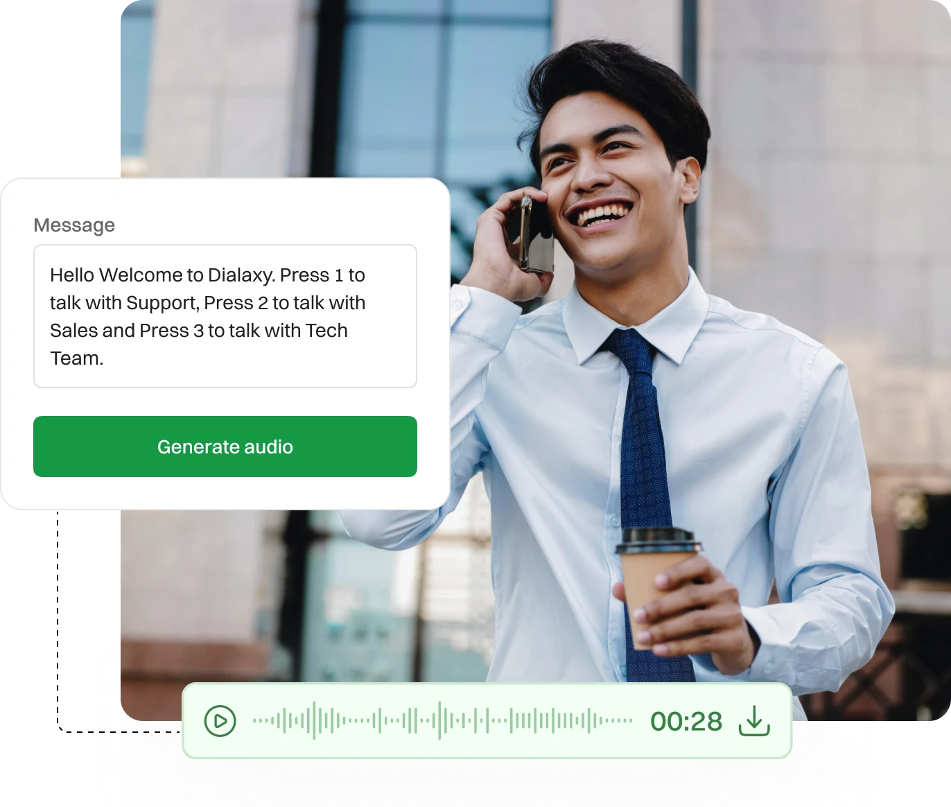 Text to Speech (IVR System with Dialaxy App).