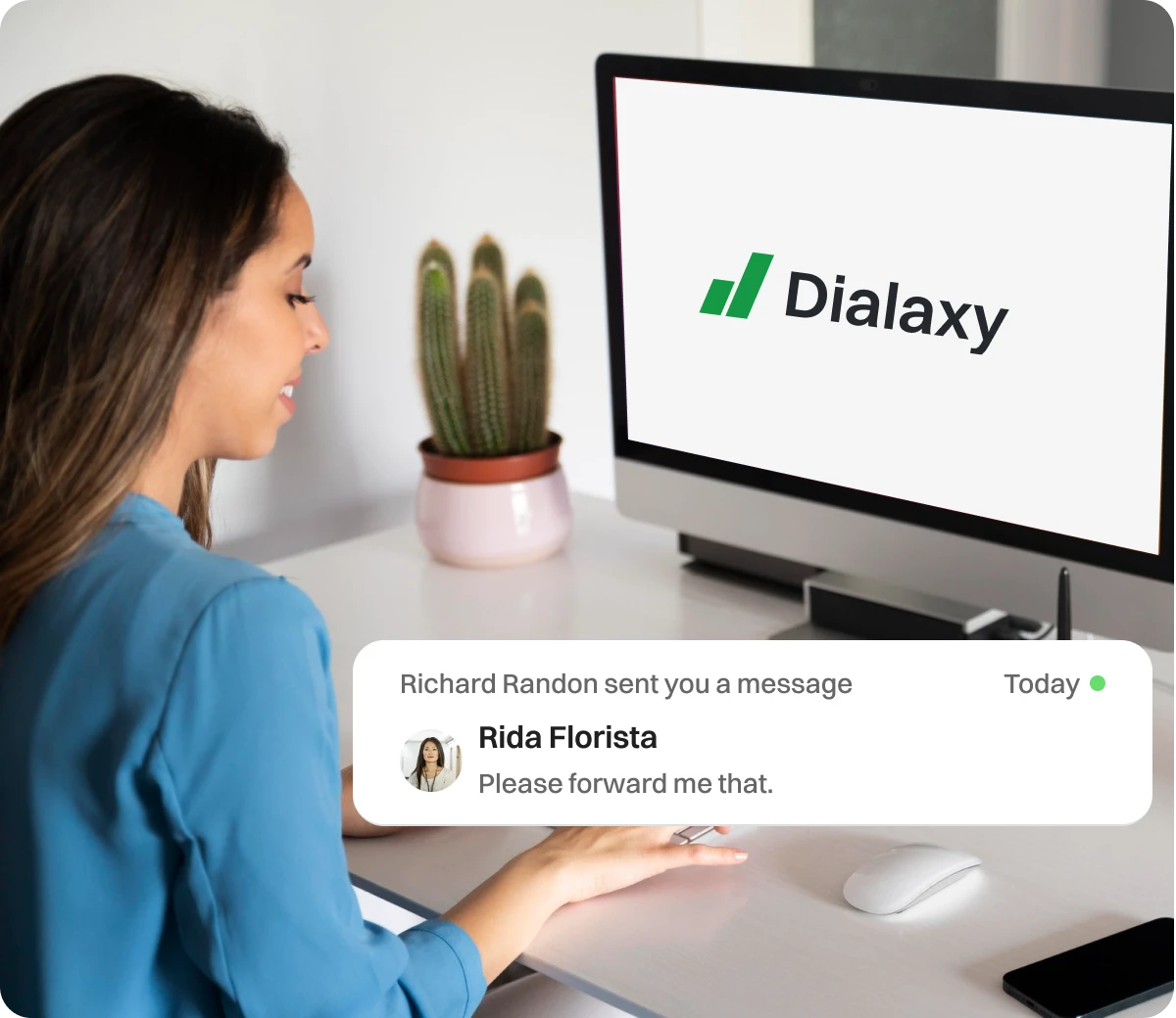 Desktop notification received for Message Received.