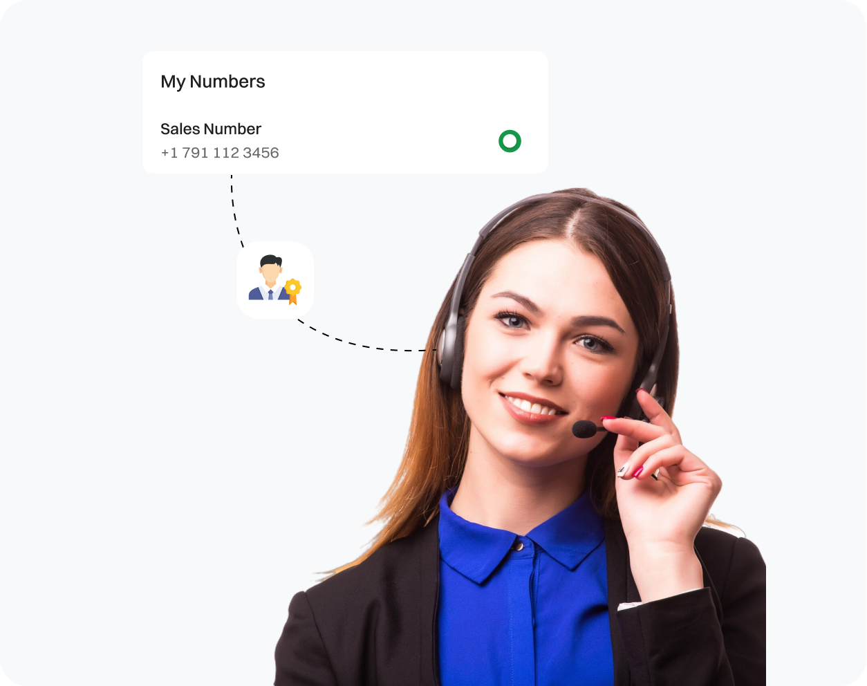 Sales Number Being Assigned to a Lady representative.