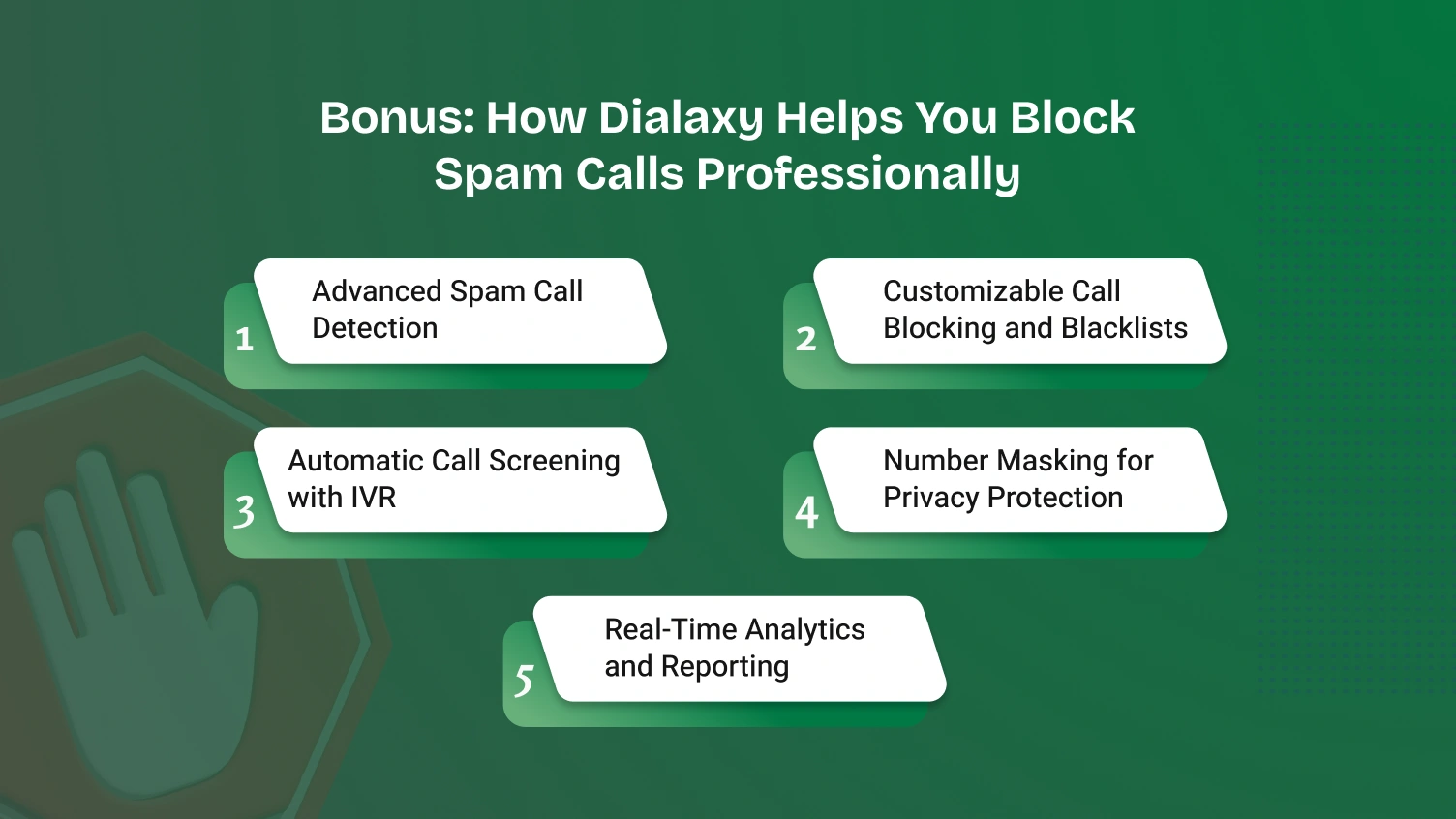 Bonus: How Dialaxy Helps You Block Spam Calls Professionally