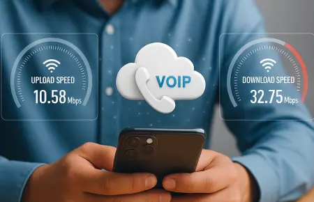 Bandwidth for VoIP (Upload and Download data).