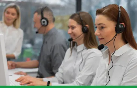 Girls working on Inbound call center.