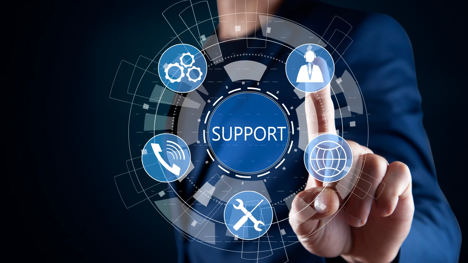 This image shows what does bpo call center mean by different icons.