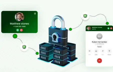 VoIP encryption - Visual representation.