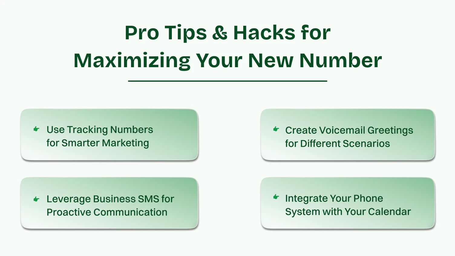 Image showing pro tips and hacks for maximizing your new number