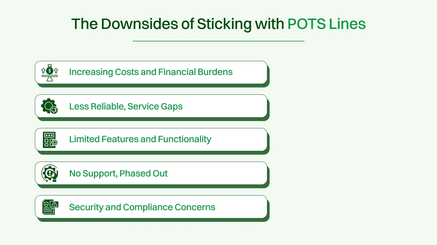The Downsides of Sticking with POTS Lines