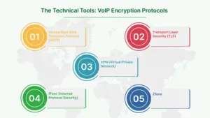 VoIP encryption protocols.