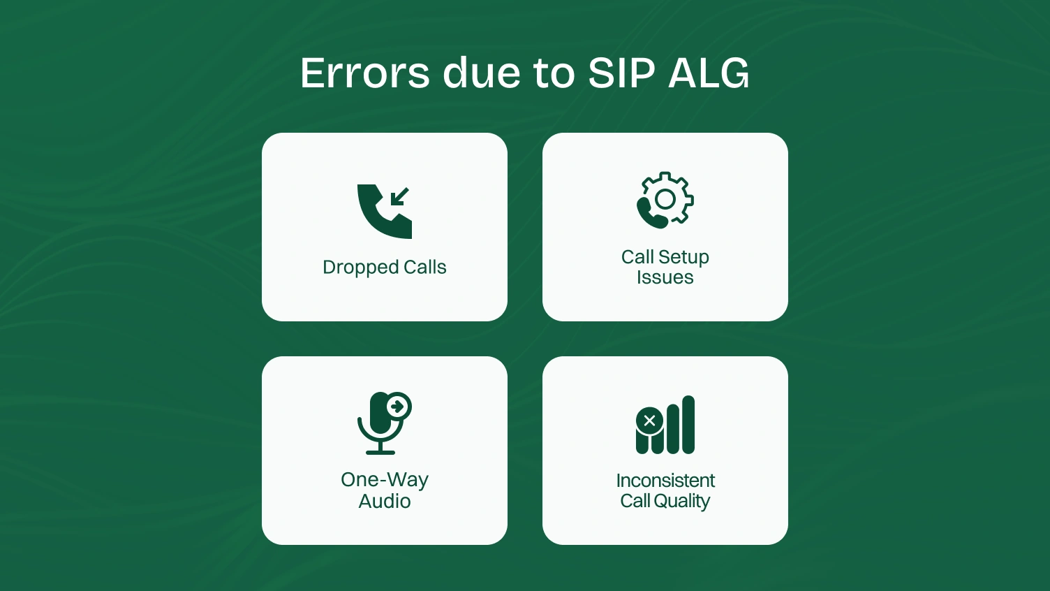 This picture provides 4 ways what is sip alg doing to your voip.