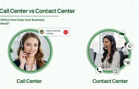 This infographics shows two women in two different sides and talking on their microphone.