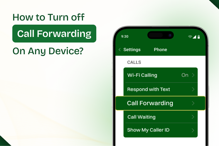 This infographics shows how to turn of call forwarding on any device.