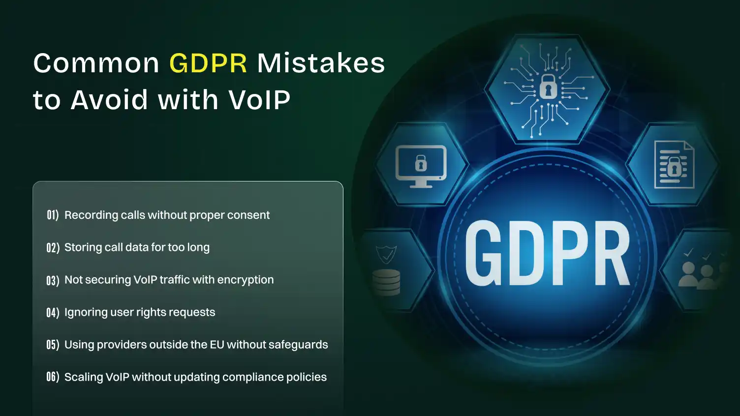 Common GDPR mistakes to avoid with voip
