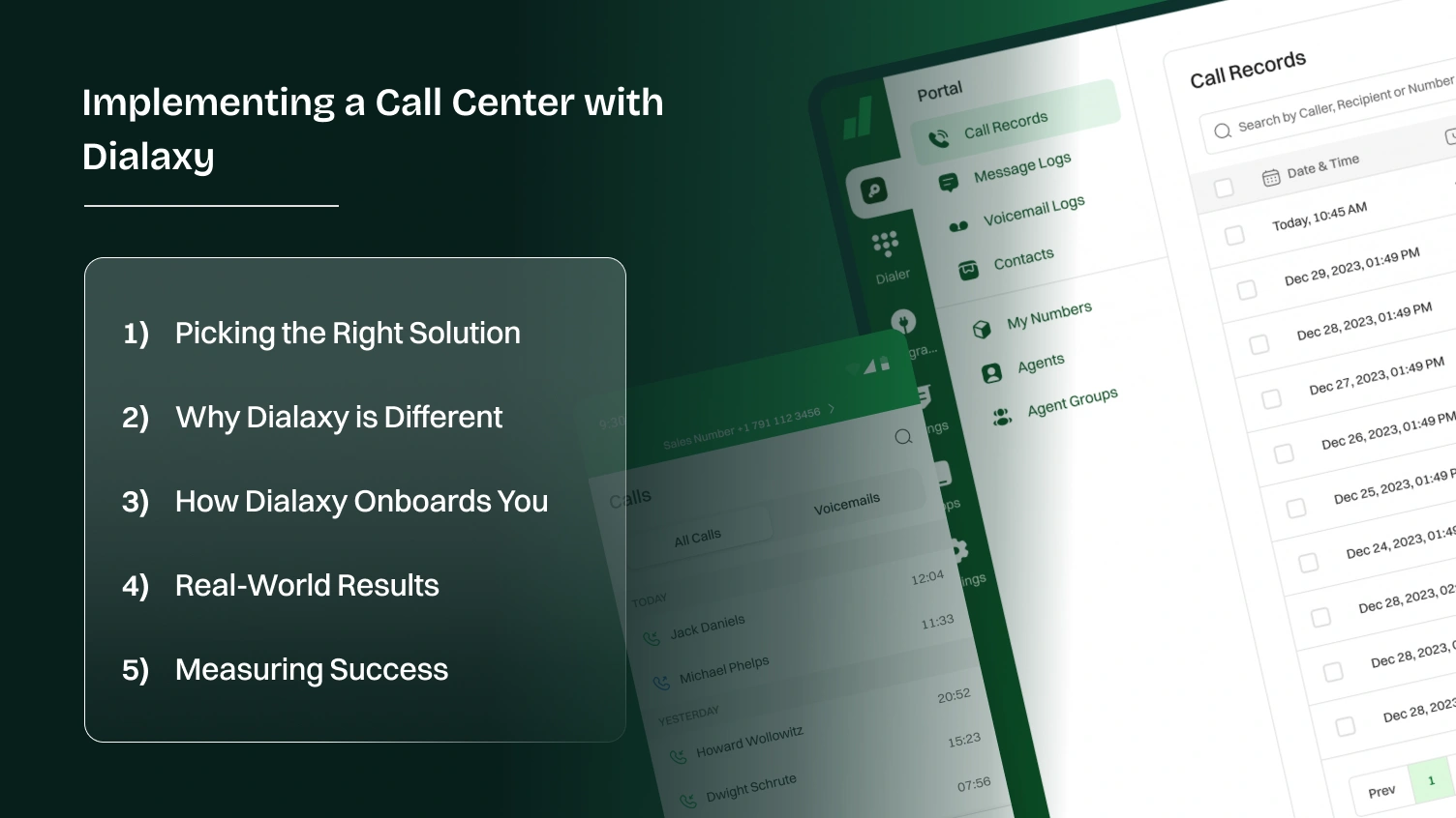 Implementing a Call Center with Dialaxy