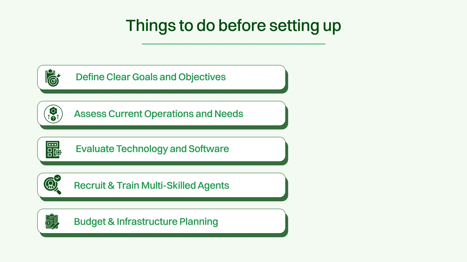 Things to do before setting up