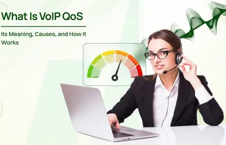 In this image a women is adjusting her headphone by looking at her laptop.