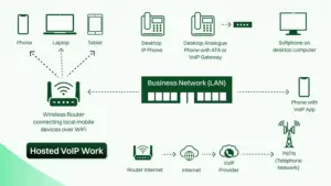 What is Hosted VoIP - Graphical representation.