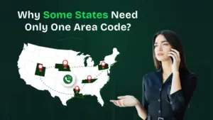 A lady telling why some states need only area code?