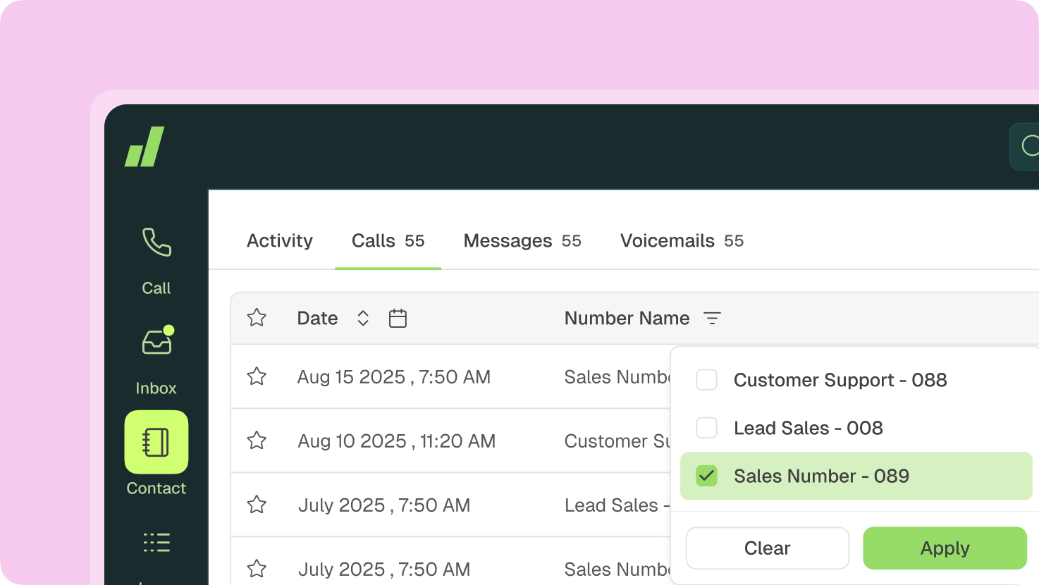 Customizable Filters